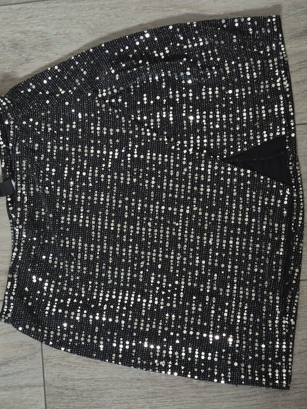 Windsor Black Sequin Mini Skirt - Shimmer Party Skirt Size Small